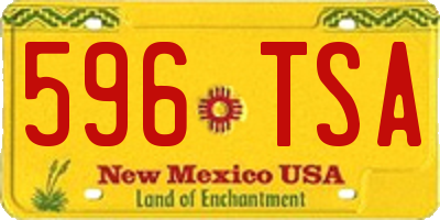NM license plate 596TSA