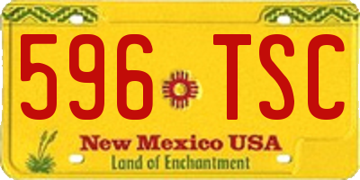 NM license plate 596TSC