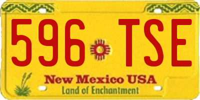NM license plate 596TSE