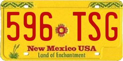 NM license plate 596TSG