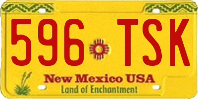 NM license plate 596TSK