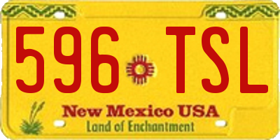 NM license plate 596TSL