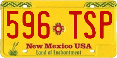 NM license plate 596TSP