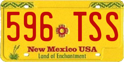 NM license plate 596TSS