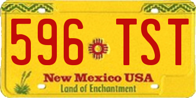 NM license plate 596TST