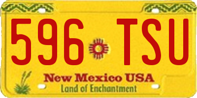 NM license plate 596TSU