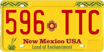 NM license plate 596TTC