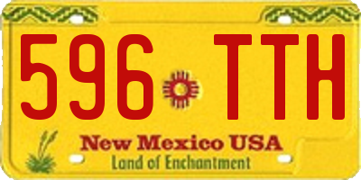 NM license plate 596TTH