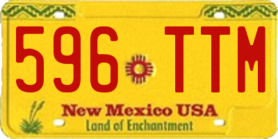 NM license plate 596TTM