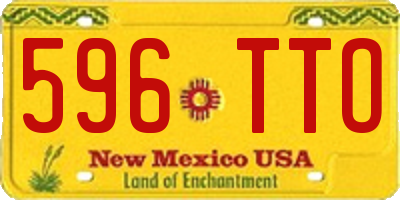 NM license plate 596TTO