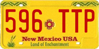 NM license plate 596TTP