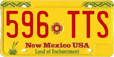 NM license plate 596TTS