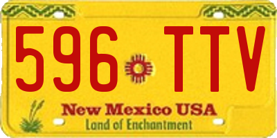 NM license plate 596TTV