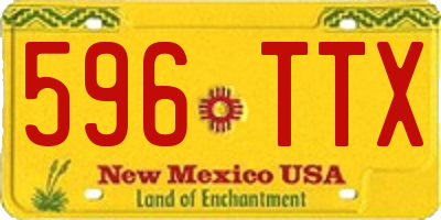 NM license plate 596TTX