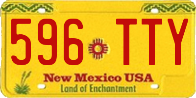 NM license plate 596TTY