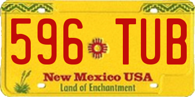 NM license plate 596TUB