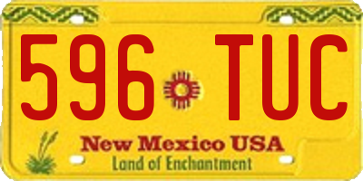 NM license plate 596TUC