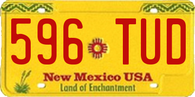 NM license plate 596TUD