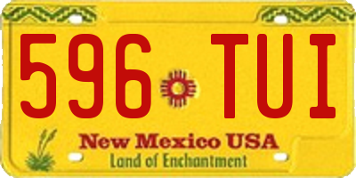 NM license plate 596TUI