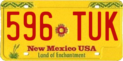 NM license plate 596TUK