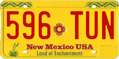 NM license plate 596TUN