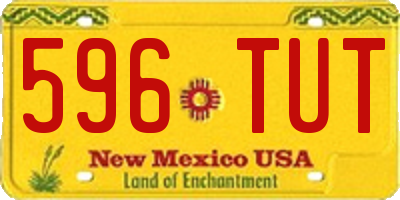 NM license plate 596TUT