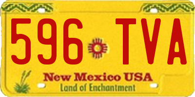 NM license plate 596TVA