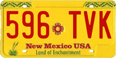 NM license plate 596TVK