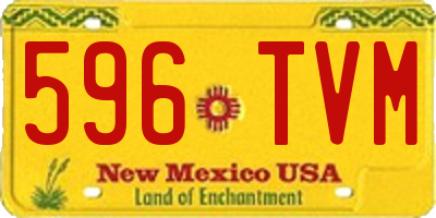 NM license plate 596TVM