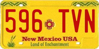 NM license plate 596TVN