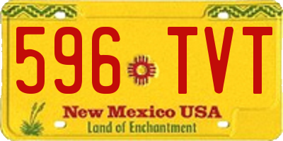 NM license plate 596TVT