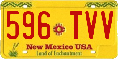 NM license plate 596TVV