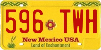 NM license plate 596TWH