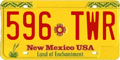 NM license plate 596TWR
