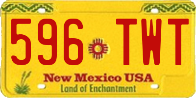 NM license plate 596TWT