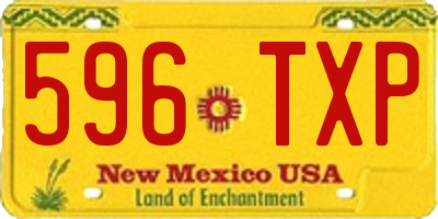 NM license plate 596TXP