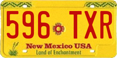 NM license plate 596TXR