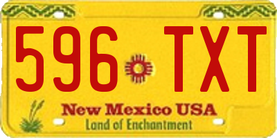 NM license plate 596TXT