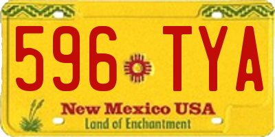 NM license plate 596TYA