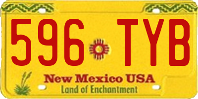 NM license plate 596TYB