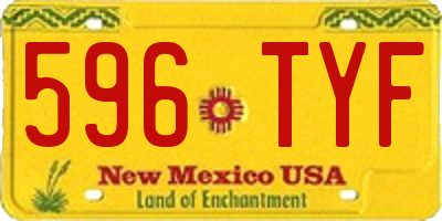 NM license plate 596TYF