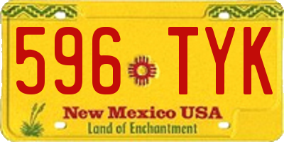 NM license plate 596TYK