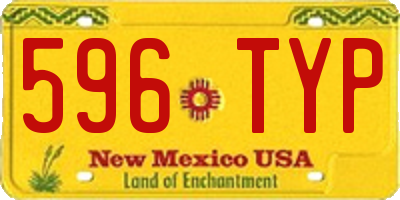 NM license plate 596TYP