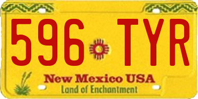 NM license plate 596TYR