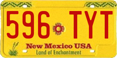 NM license plate 596TYT