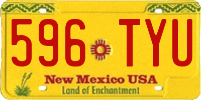 NM license plate 596TYU