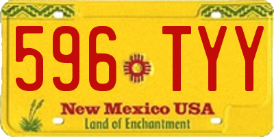 NM license plate 596TYY