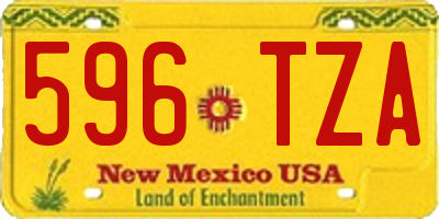 NM license plate 596TZA