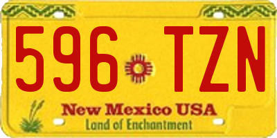 NM license plate 596TZN