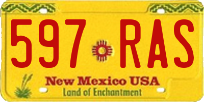 NM license plate 597RAS